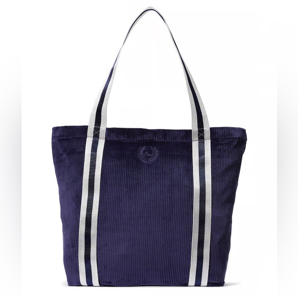 Brand New! Victoria Secret’s PINK Blue Ribbed Velour Tote Bag